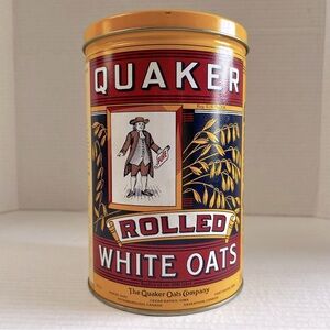 Vintage Quaker Oats Tin - Replica 1896 Label Kitchen Decor